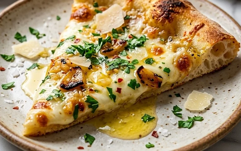 buttery garlic pizza