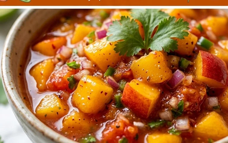 Sweet & Spicy Peach Salsa Canning Recipe