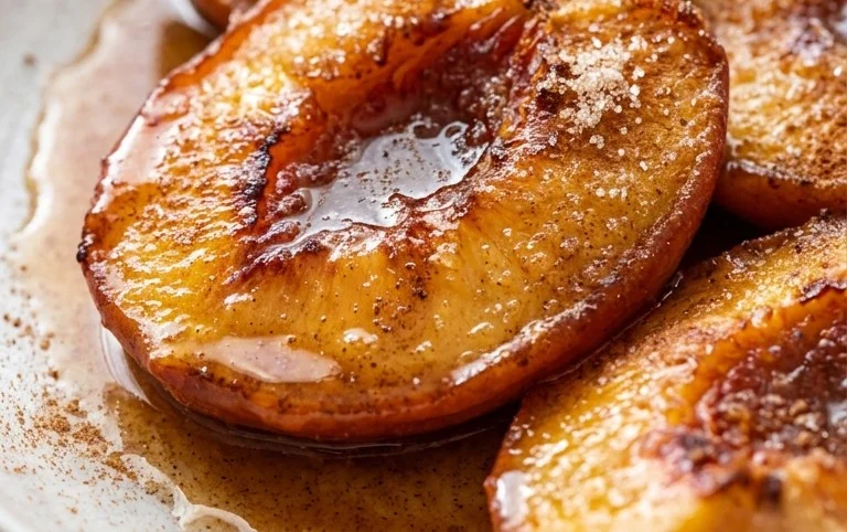Cinnamon Sugar Baked Peaches