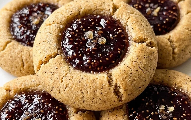 Cardamom Fig Thumbprint Cookies