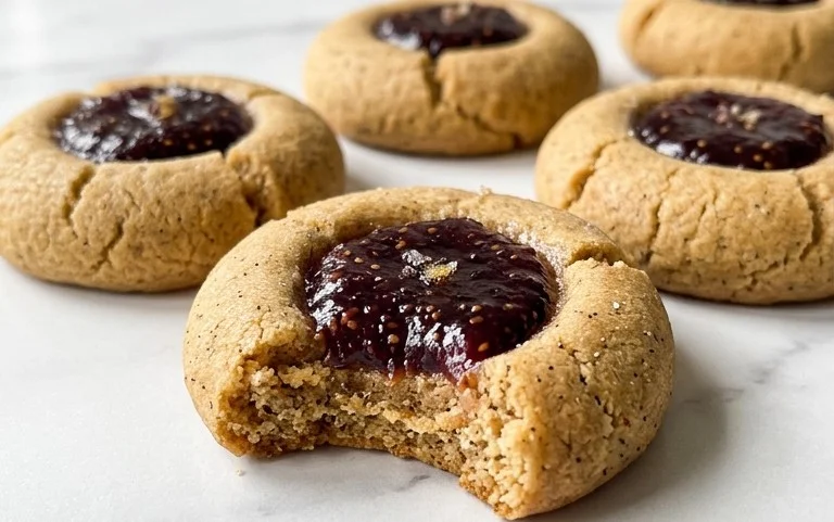 Cardamom Fig Thumbprint Cookies