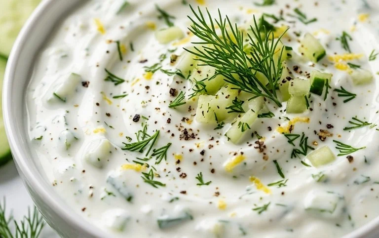Cucumber Dip with Sour Cream and Dill