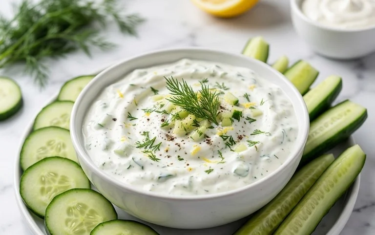 Cucumber Dip with Sour Cream and Dill