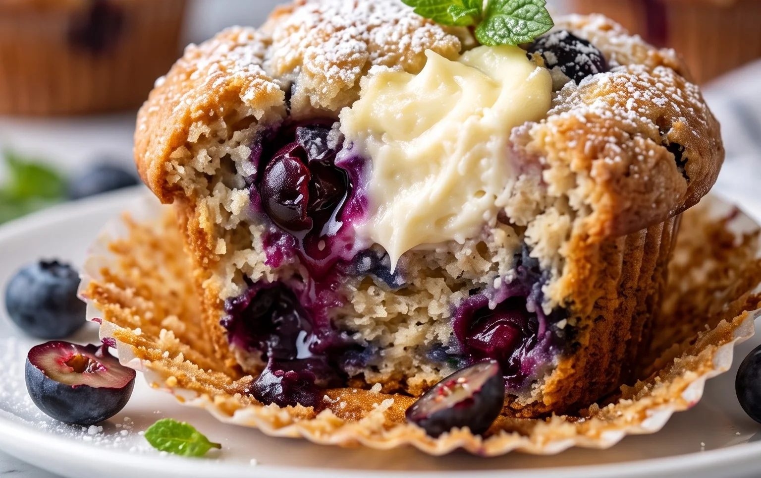 Berry Cream Cheese Muffins