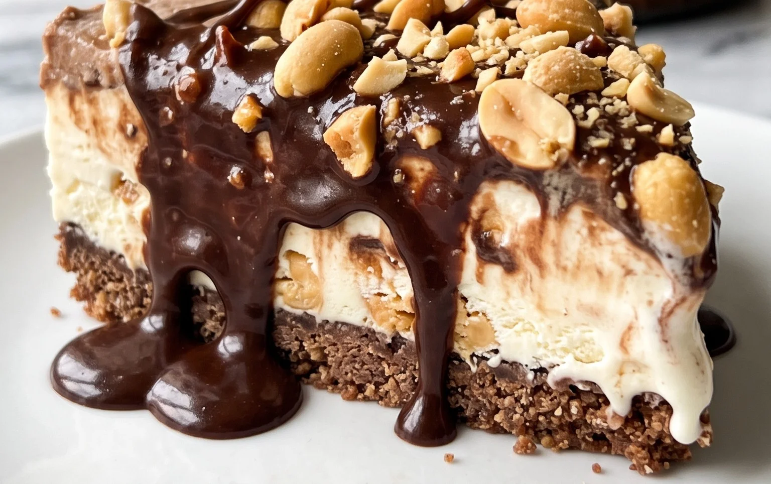 Buster Bar Ice Cream Cake