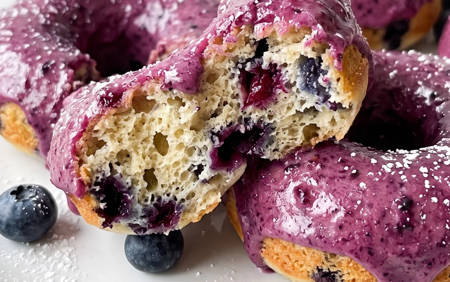 Blueberry Cake Donuts