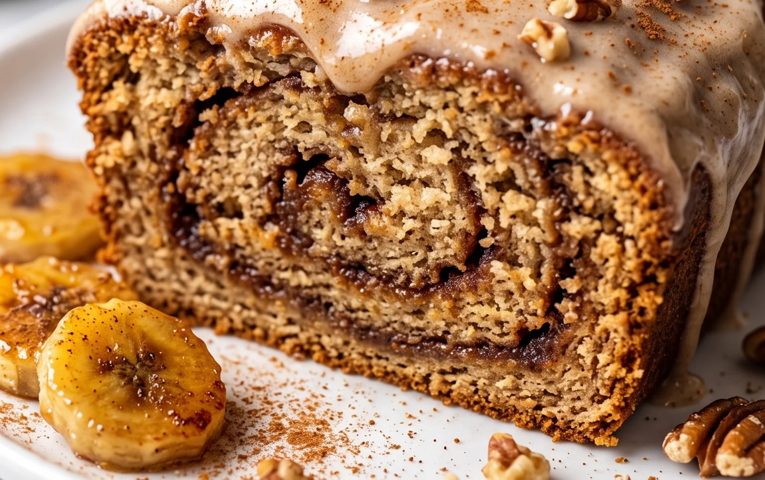 Cinnamon Roll Banana Bread
