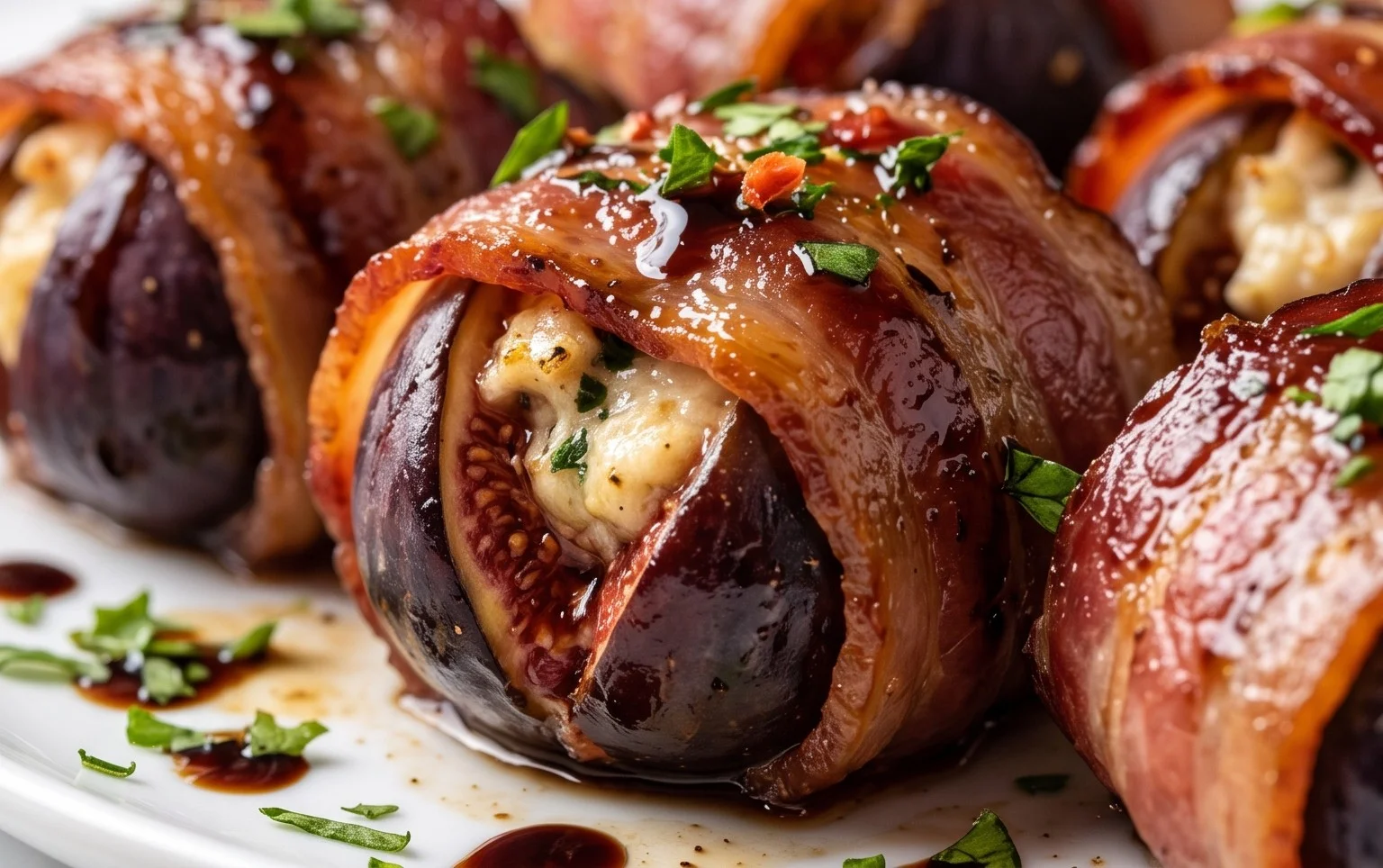 Beef Bacon Wrapped Stuffed Figs
