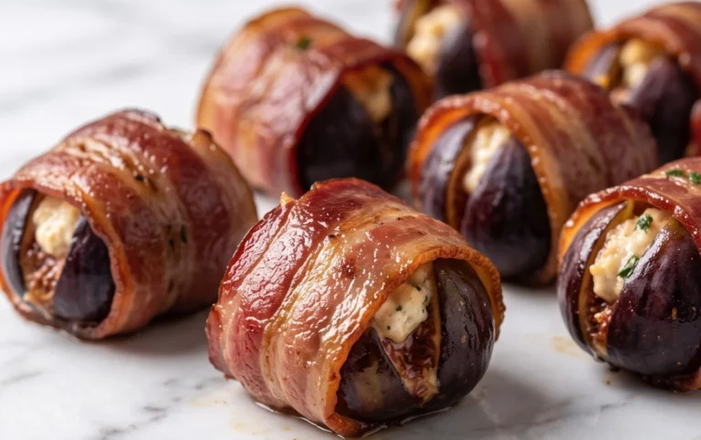 Beef Bacon Wrapped Stuffed Figs
