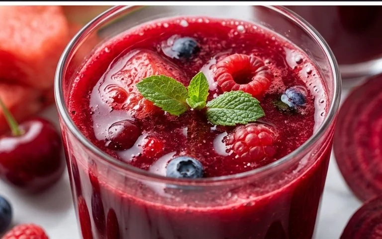 Watermelon Cherry Berry Beet Juice