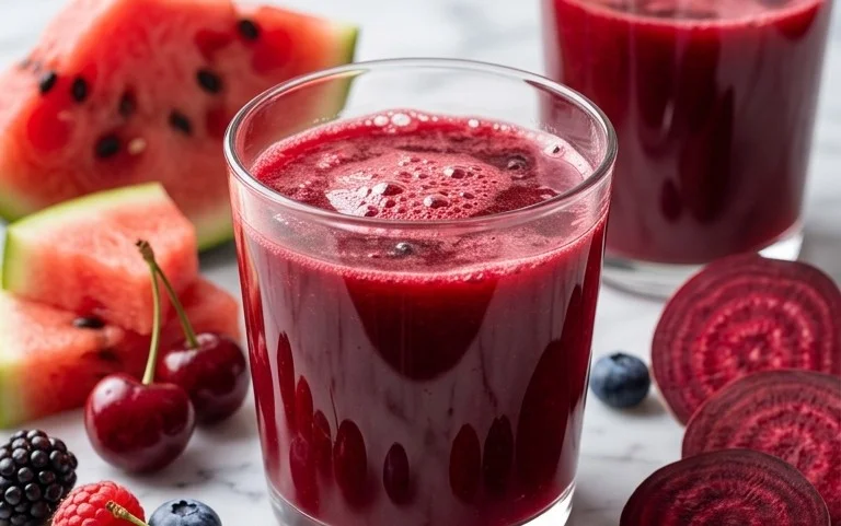 Watermelon Cherry Berry Beet Juice