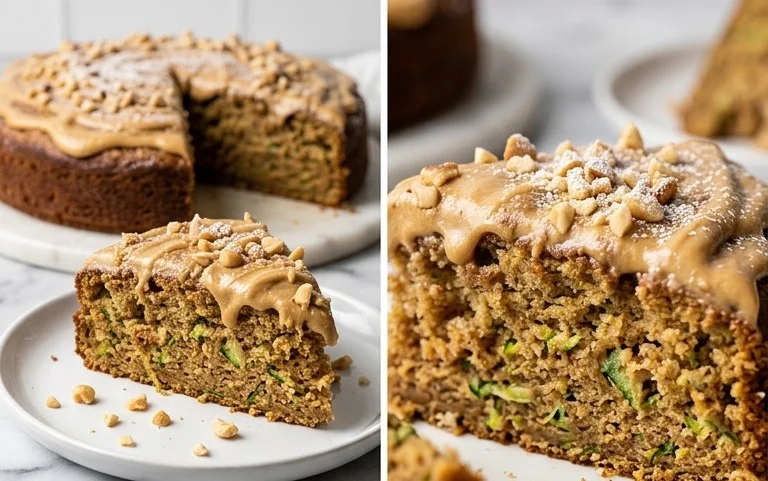 Moist Peanut Butter Zucchini Cake Recipe