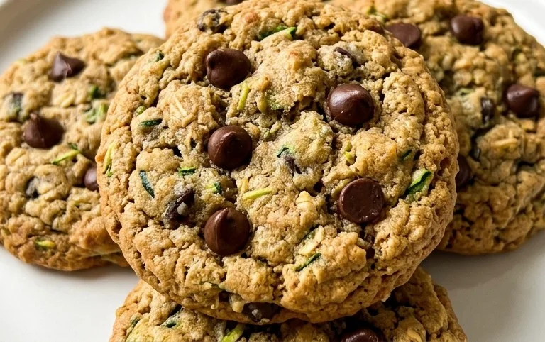 Homemade Zucchini-Oat Chocolate Chip Cookies