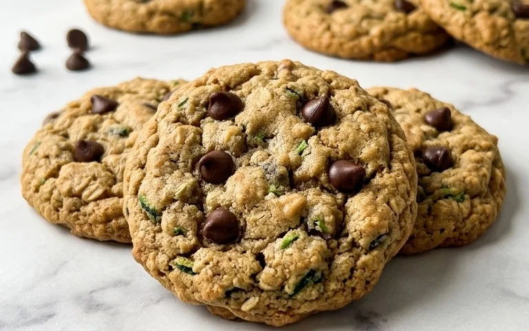 Homemade Zucchini-Oat Chocolate Chip Cookies